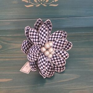 MacKenzie-Childs Courtly Check Flower Clip. NWT